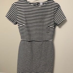 Black and white stripes dress